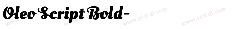 Oleo Script Bold字体转换